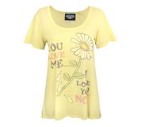 Junk Food Clothing Daisy Graphic Donne Grande T-shirt a maniche corte