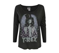 Junk Food Clothing Grigio Marc Bolan T-shirt a maniche lunghe Donne