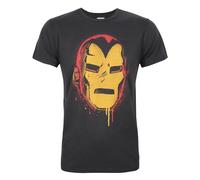 Junk Food Clothing Nero Iron Man T-shirt a maniche corte Uomini
