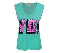 Junk Food Clothing Verde Leopard Print Text Veste Donne