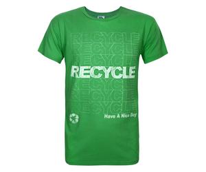 Junk Food Clothing Verde Repeated Recyle Print T-shirt a maniche corte Uomini