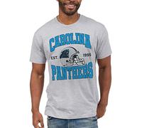 Junk Food Clothing x NFL - Carolina Panthers - Team Helmet - Unisex Adult Short Sleeve Fan T-Shirt for Men And Women - Size Large