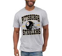 Junk Food Clothing x NFL - Pittsburgh Steelers - Team Helmet - Unisex Adult Short Sleeve Fan T-Shirt for Men And Women - Size Small