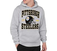 Junk Food Clothing x NFL - Team Helmet - PRO Football - Felpa in Pile con Cappuccio per Adulti - Grigio