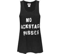 Junk Food - Gilet "No Backstage Pass" da donna NS6031 (M) (Nero)