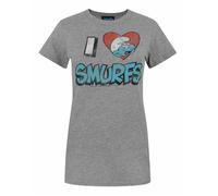 Junk Food I Love Smurfs Maglietta I Puffi Donna (NS5860)