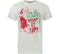Junk Food - Maglietta "Always Wrap It Up" da uomo NS5523 (L) (Avorio/Verde/Rosso)