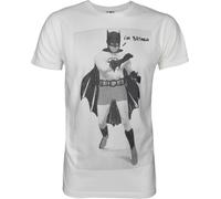 Junk Food - Maglietta Batman da uomo NS5533 (S) (Bianco/Nero)