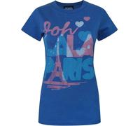 Junk Food - Maglietta "Ooh Lala Paris" da donna NS5846 (XL) (Blu royal)