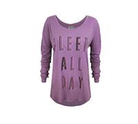Junk Food Sleep All Day Rock All Night Top Oversize Donna (NS5931)
