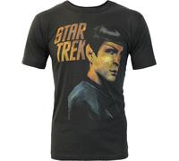 Junk Food - T-shirt Mr Spock da uomo NS5575 (S) (Nero)