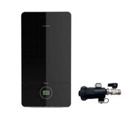 Junkers Bosch Caldaia a Condensazione Condens 7000i W 28 kW GC7000iW 28 BC Nera Met/Gpl-Kit Scarico Fumi-Defanagtore In Omaggio KIT COASSIALE