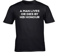 JUNKOU A Man Lives or Dies by His Honour Unisex Short Sleeve t-Shirt Black XXL