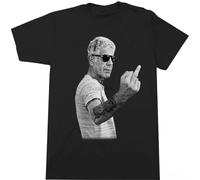JUNKOU Anthony BOURDAIN T Shirt Your Number 1 The Finger Tee Parts Unknown Black M