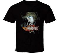 JUNKOU Clocktower 6 Video Game T Shirt Casual Short Sleeve Tops Black L
