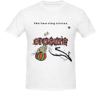 JUNKOU Erasure The Two Ring Circus Tee Shirts for Men Black XL