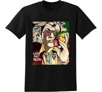 JUNKOU Fear And Loathing in Las Vegas LSD T-Shirt Mens Unisex Tees Black XL