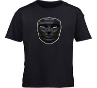 JUNKOU Front Man Game Mask Kids Children's Short Sleeve t-Shirt Black M