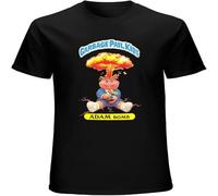JUNKOU Garbage Pail Kids Retro Tee Short Sleeve T-Shirt O Neck Tee Black M