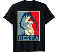 JUNKOU Heroes Danmachi Hestia The Goddess Manga T-Shirt Black 3XL