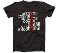 JUNKOU Inspiring School Teacher T-Shirt Cotton Education ScienceSmall Black L
