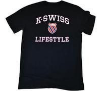 JUNKOU K Swiss Mens Navy K Swiss Lifestyle Shirt Black 3XL