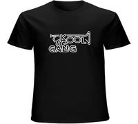 JUNKOU Men's T Shirt Kool The Gang Rnb Soul Funk Vinyl solemność Get Down On It Live Shirt Top Tee Black XL