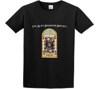 JUNKOU Men's The Alan Parsons Project Turn of A Friendly Card T-Shirt Print Tees Short Sleeve O Neck Black L