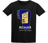 JUNKOU Men's Ultravox Rage in Eden Tshirt Print Tees Short Sleeve O Neck Black M