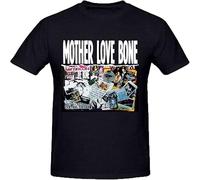 JUNKOU Mother Love Bone Mother Love Bone Mens Grey Tee Shirts Crew Neck Black 3XL