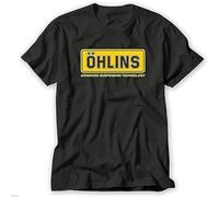 JUNKOU Ohlins Vintage Men T Shirt Tee Shock Suspension Men's Logo Black M