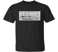 JUNKOU Roland Retro Bass Line TB-303 Trance Club Music T-Shirt Black L