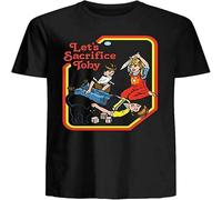 JUNKOU Short Sleeve Men T Shirt's Funnyet'sacrifice Toby Graphic Tee T Shirt Cotton Top Sweatshirt Black 3XL