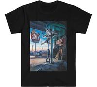 JUNKOU Soft Cotton Mens T-Shirt Jeff Beck Guitar Shop Black 3XL