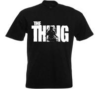 JUNKOU The Thing John Carpenter Retro Horror Movie Mens T Shirt Black S