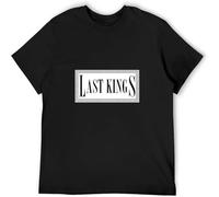 JUNKOU Tyga Last Kings T Shirt Casual Short Sleeve Tops Black L