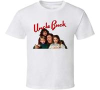 JUNKOU Uncle Buck Retro 80 s John Candy Comedy Movie T Shirt White XXL