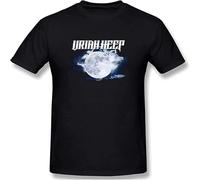 JUNKOU Uriah Heep Living The Dream Men's Basic Short Sleeve T Shirt Black XL