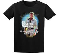 JUNKOU We Can Rebuild Him We Have The Technology. The Six Million Dollar Man T Shirt Graphic Tee Funny Shirt for Mens Black 3XL