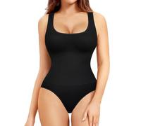 Junlan Body Contenitivo Modellante Donna Pancia Piatta Guaina Contenitiva Intimo Snellente Shaper Bodysuit (Nero,S)