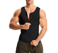 Junlan Maglietta Compressione Uomo Canotta Contenitiva Snellente Intimo Modellante Dimagrante Canotte Sportivo Fitness Canottiera Magliette (L, Nero)