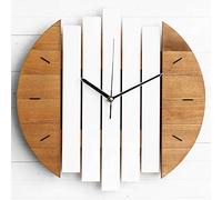 junli Orologio da Parete 12 Pollici Xilofono Design Moderno in Legno Vintage Silenzioso Semplice Perfetto per Decorare Soggiorno Camera da Letto Ufficio Cafe