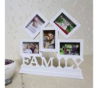 JUNMIN Famiglia Creativa Desktop Photo Frame Soggiorno e Camera da Letto Combinazione di Cerimonia Nuziale Cornici fotogrammi congiunta congiunta (Bianco) (Size : Family5 Frames: 26 * 27CM)