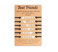 JUNNASALIKER 6 ciondoli a forma di cuore con scritta "Sister Best Friend", per donne e ragazze