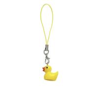 JUNNASALIKER Anatra gialla Cellulare Charm Resina Artigianato Animale Portachiavi Borsa Pendente Portatile Moda Zaino Accessorio Per