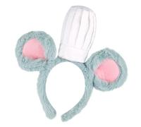 JUNNASALIKER Cerchietto per capelli a forma di cappello da chef, con orecchie e topolino, accessorio per cosplay per gli appassionati di cucina