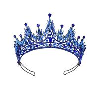 JUNNASALIKER Cerchietto per capelli a forma di corona di lusso, resistente, per feste di compleanno, elegante spettacolo di concorso, con cristalli e cristalli, ideale come copricapo per