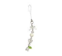 JUNNASALIKER Elegante cordino per telefono a forma di cuore, accessorio estetico, accessorio per portafoglio, ornamento per telefono, adatto per zaino e borsa chiave