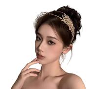 JUNNASALIKER Elegante corona da principessa per adulti e bambini, in lega e strass scintillanti, decorazione per capelli per occasioni speciali, Metallo