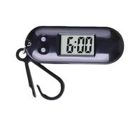 JUNNASALIKER Portachiavi a LED facile da leggere, orologio da tasca in miniatura, orologio digitale per studenti e viaggiatori, Nero